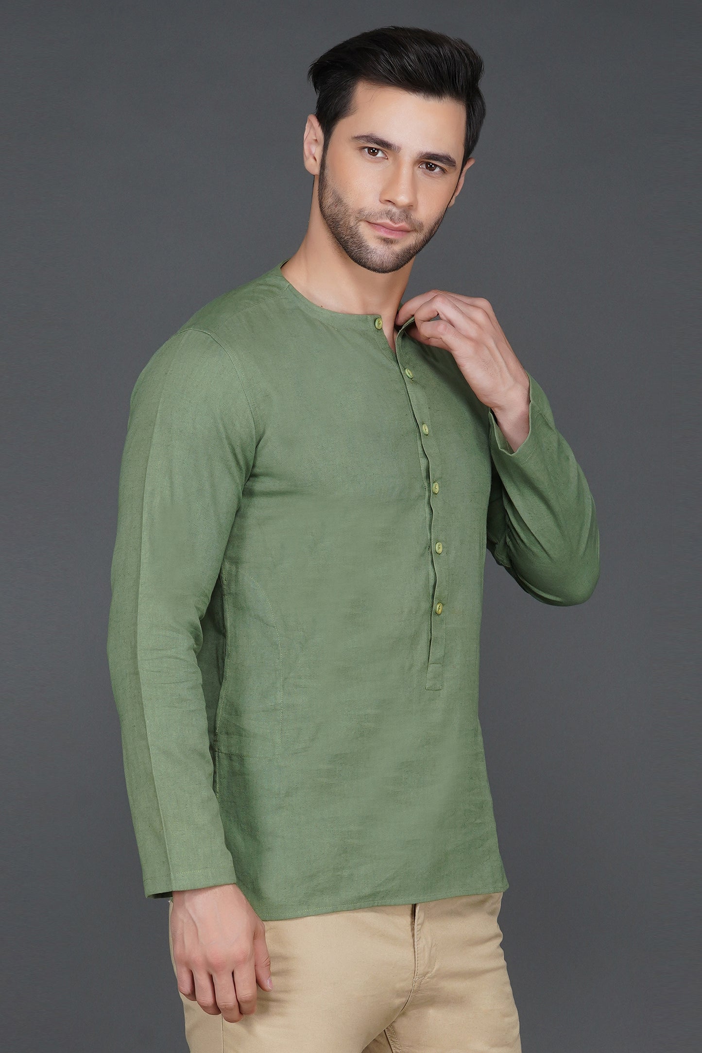 Short cotton kurta Chemical/azo free dye 