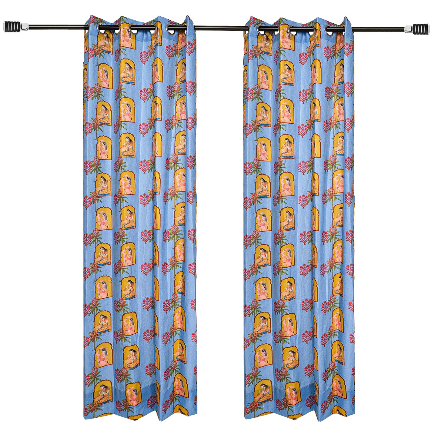 Retro Bride Decor | Cotton Curtains (Set of 2)