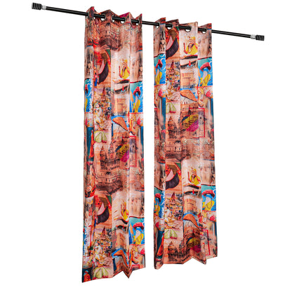 Banarasi Dharma Curtain | Cotton Prints (Set of 2)