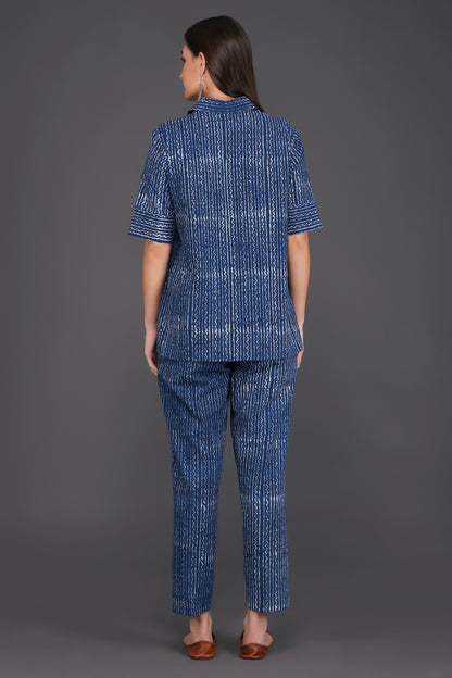 Indigo Cord Set | Block Print | Eco Cotton Collection