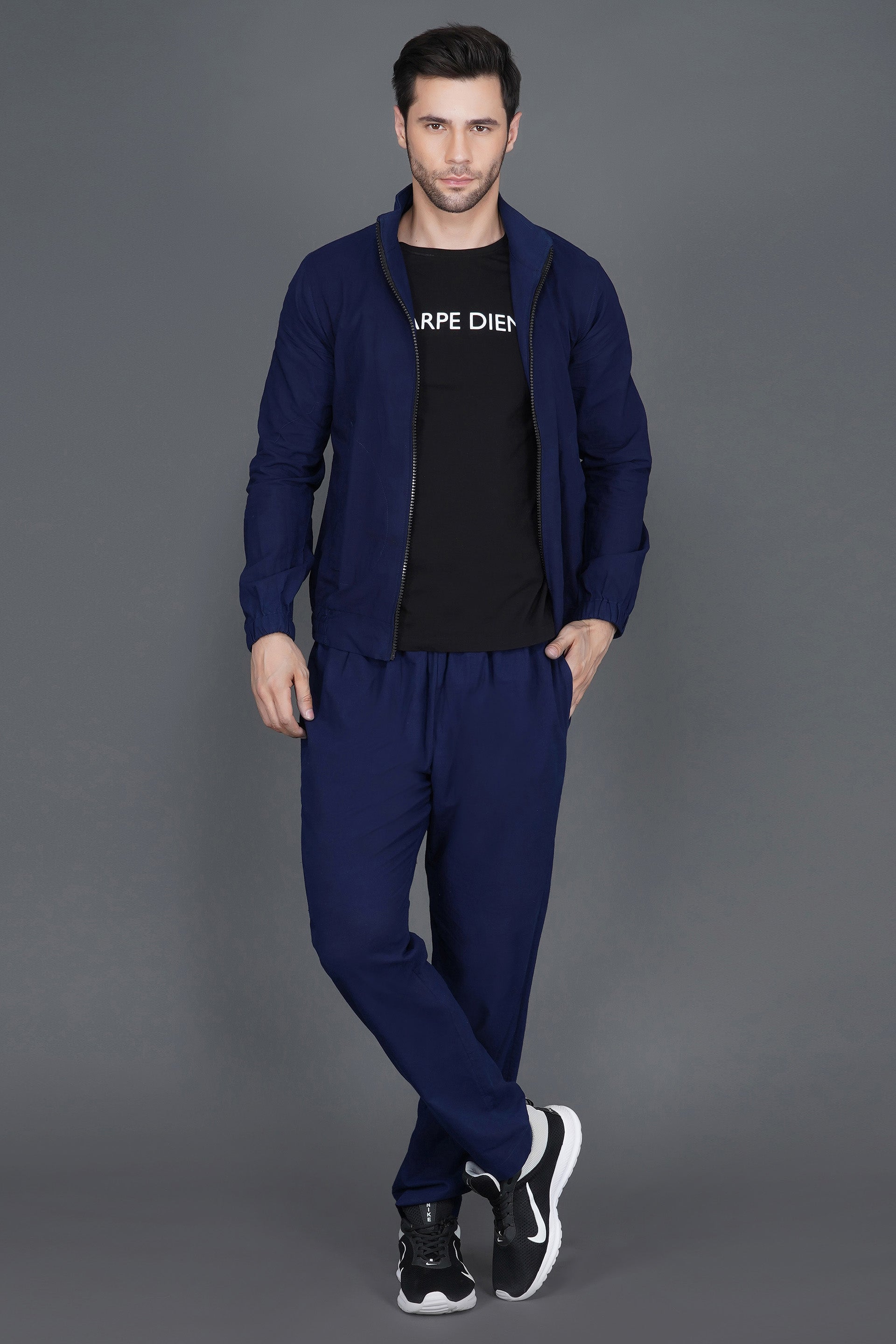 Indigo Tracksuit Men s Comfort Wear Active Wear YOGICTOWN