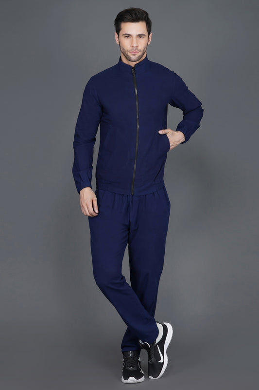 Indigo men's cotton track suit 