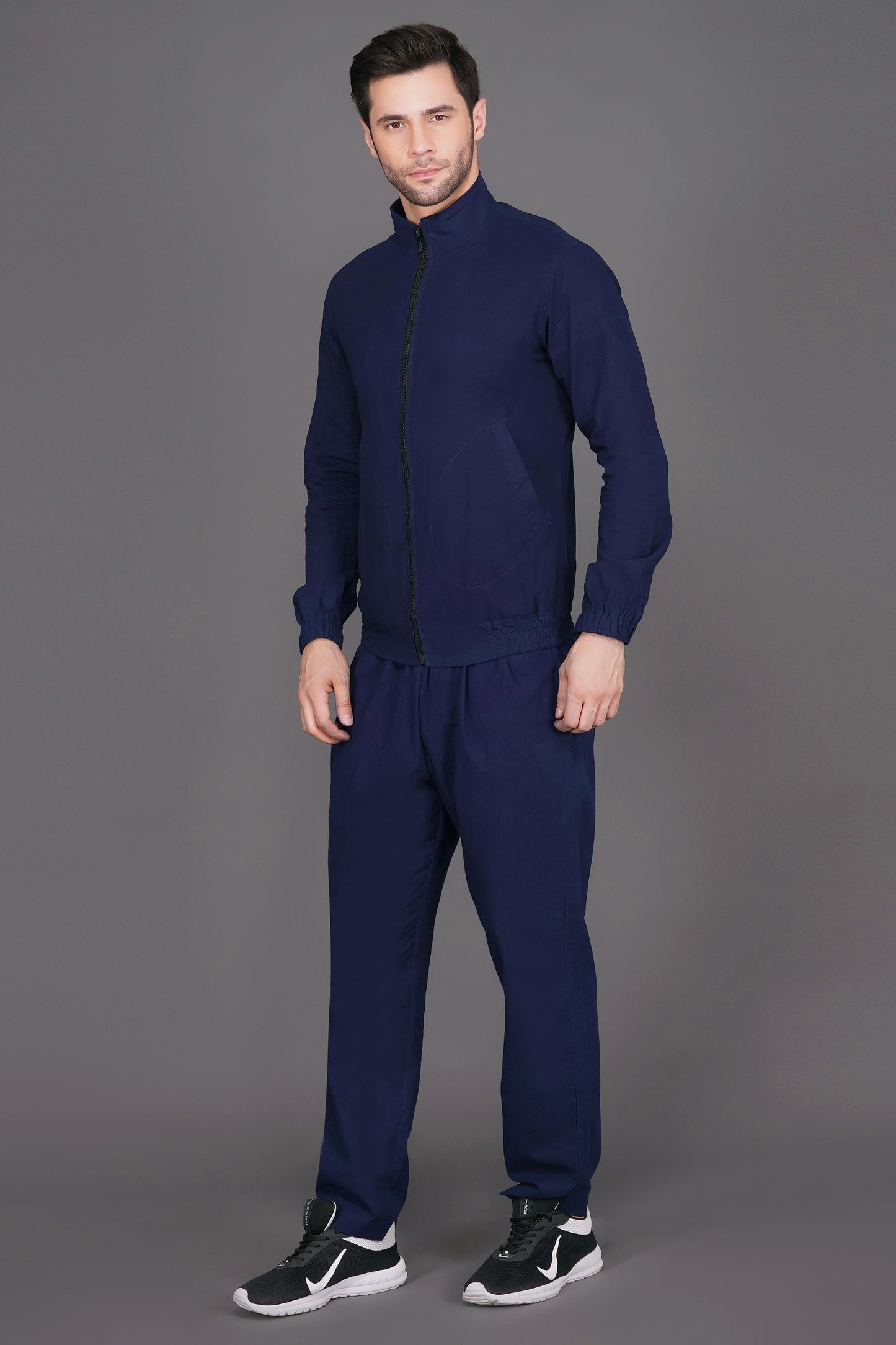 Indigo men's cotton track suit 