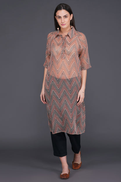 Cardinal Feather Kurti | Ethnic Wear | Eco Cotton Collection