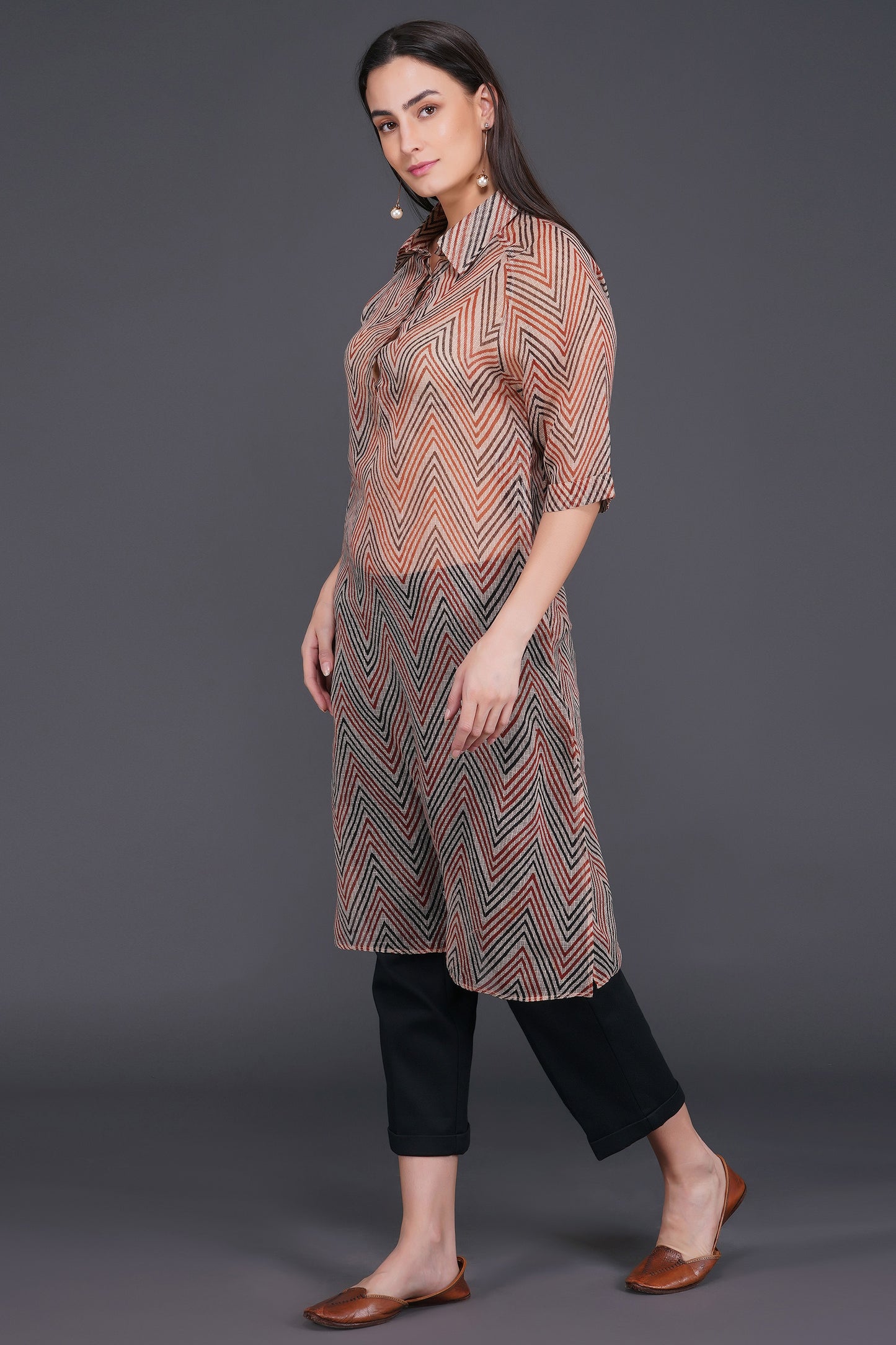 Cardinal Feather Kurti | Ethnic Wear | Eco Cotton Collection