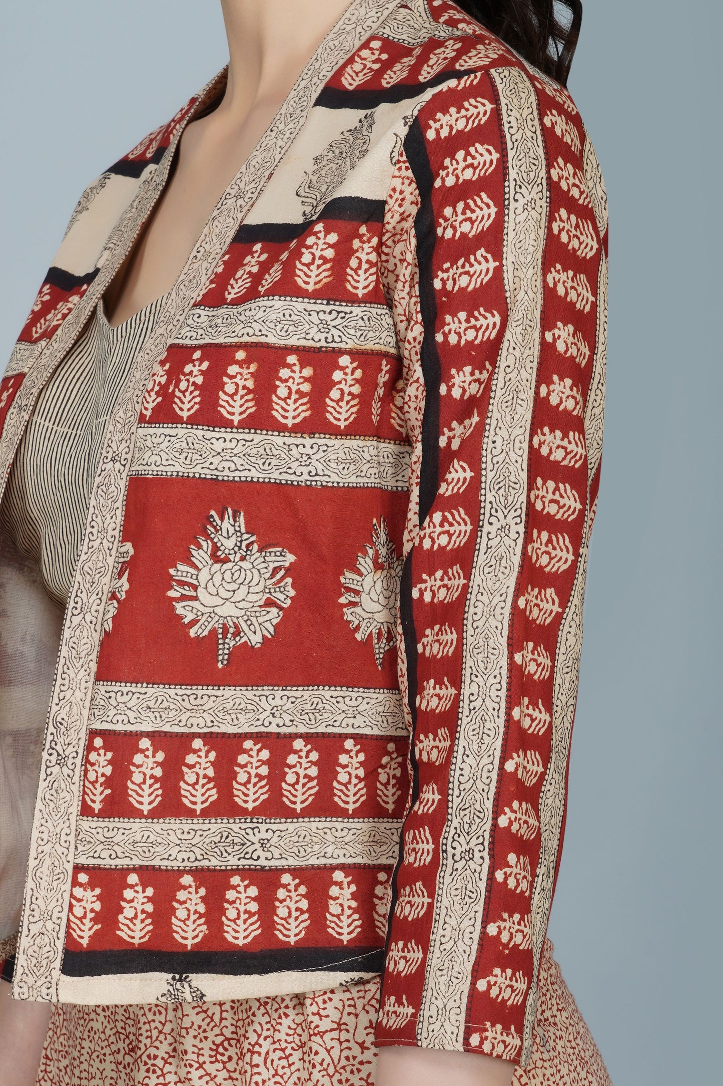 Flared Rajasthani Cotton Ensemble | Block Print | Ethnic Wear