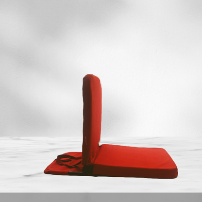 Premium Meditation Chair with back Support | Solid Red