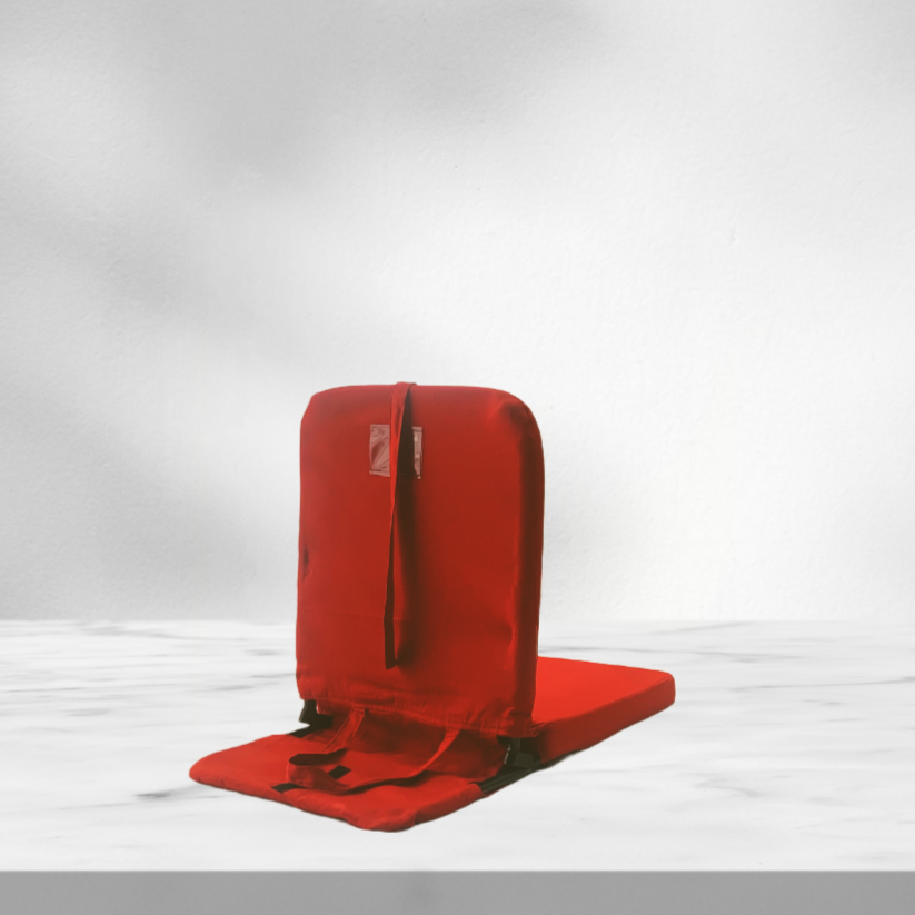 Premium Meditation Chair with back Support | Solid Red