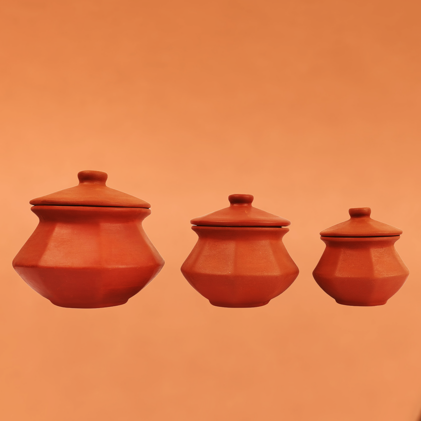 Clay/Mitti Radha Handi (1 Piece with Lid) | Designer Cookware