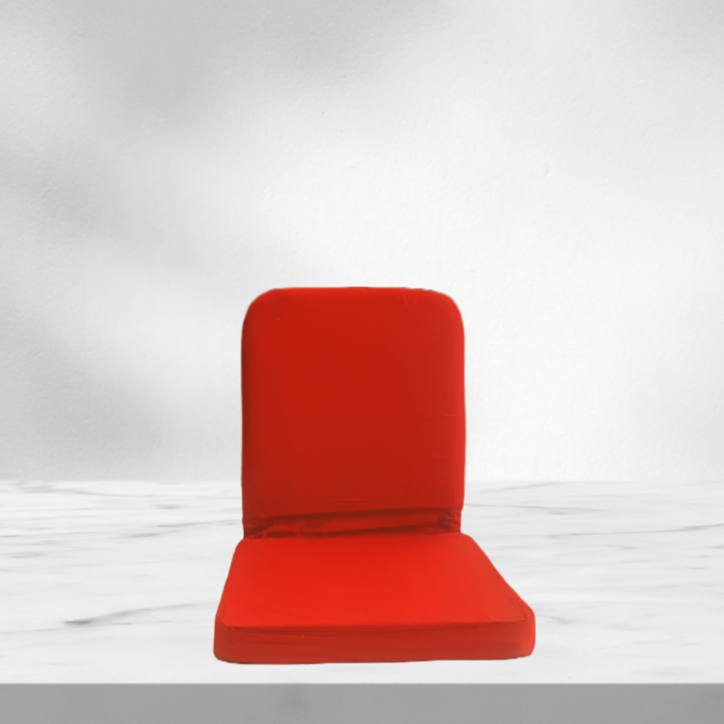 Premium Meditation Chair with back Support | Solid Red