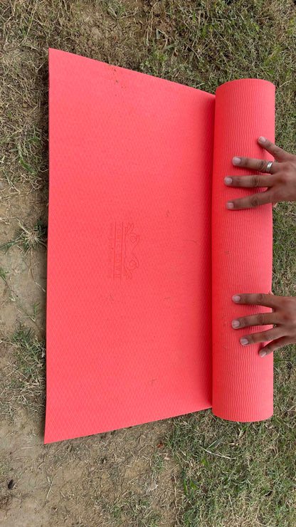 Neon Pink Rubber Yoga Mat | 4mm