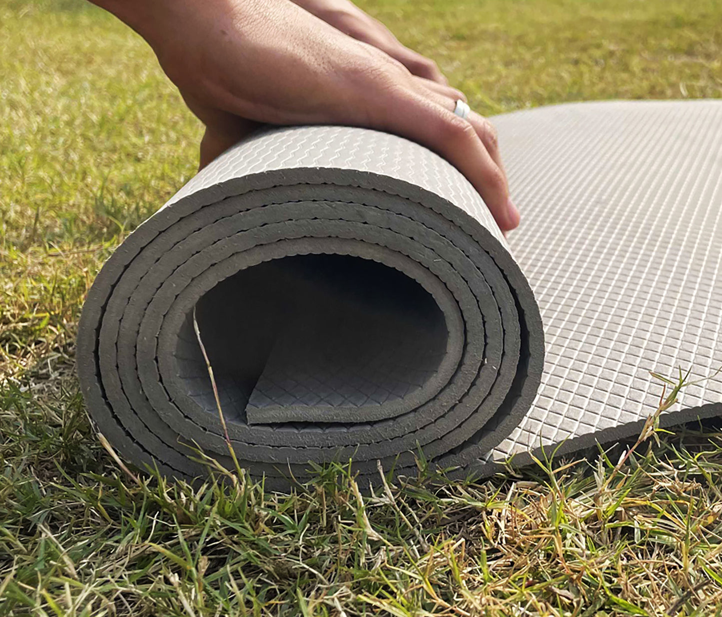 Grey Rubber Yoga Mat | 4mm