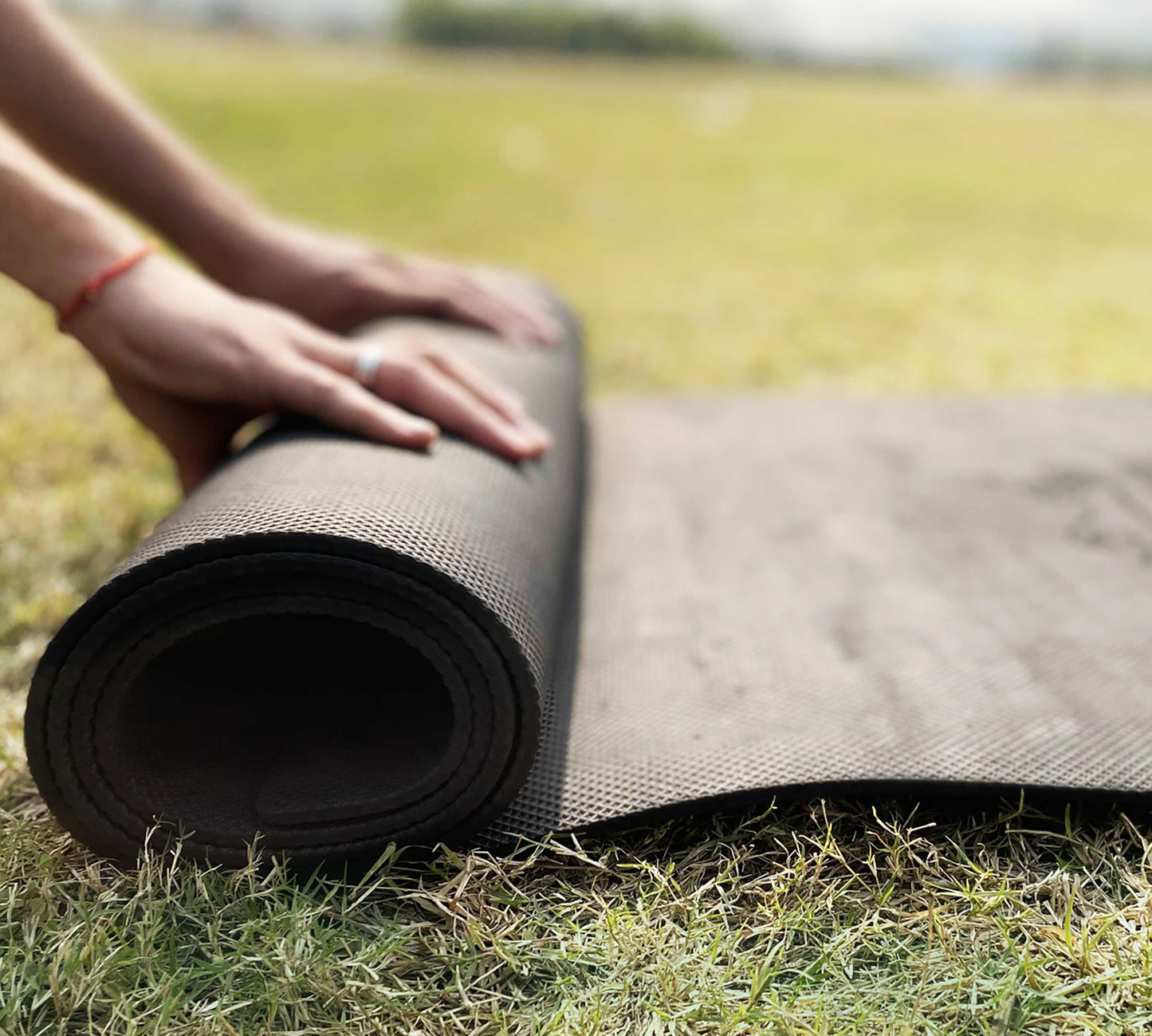 Eva/ rubber black high quality yoga mat 6mm