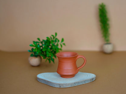 Clay terracotta tea cup