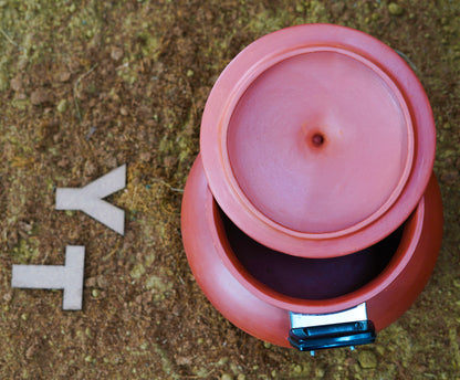 Clay terracotta biryani cooking handi