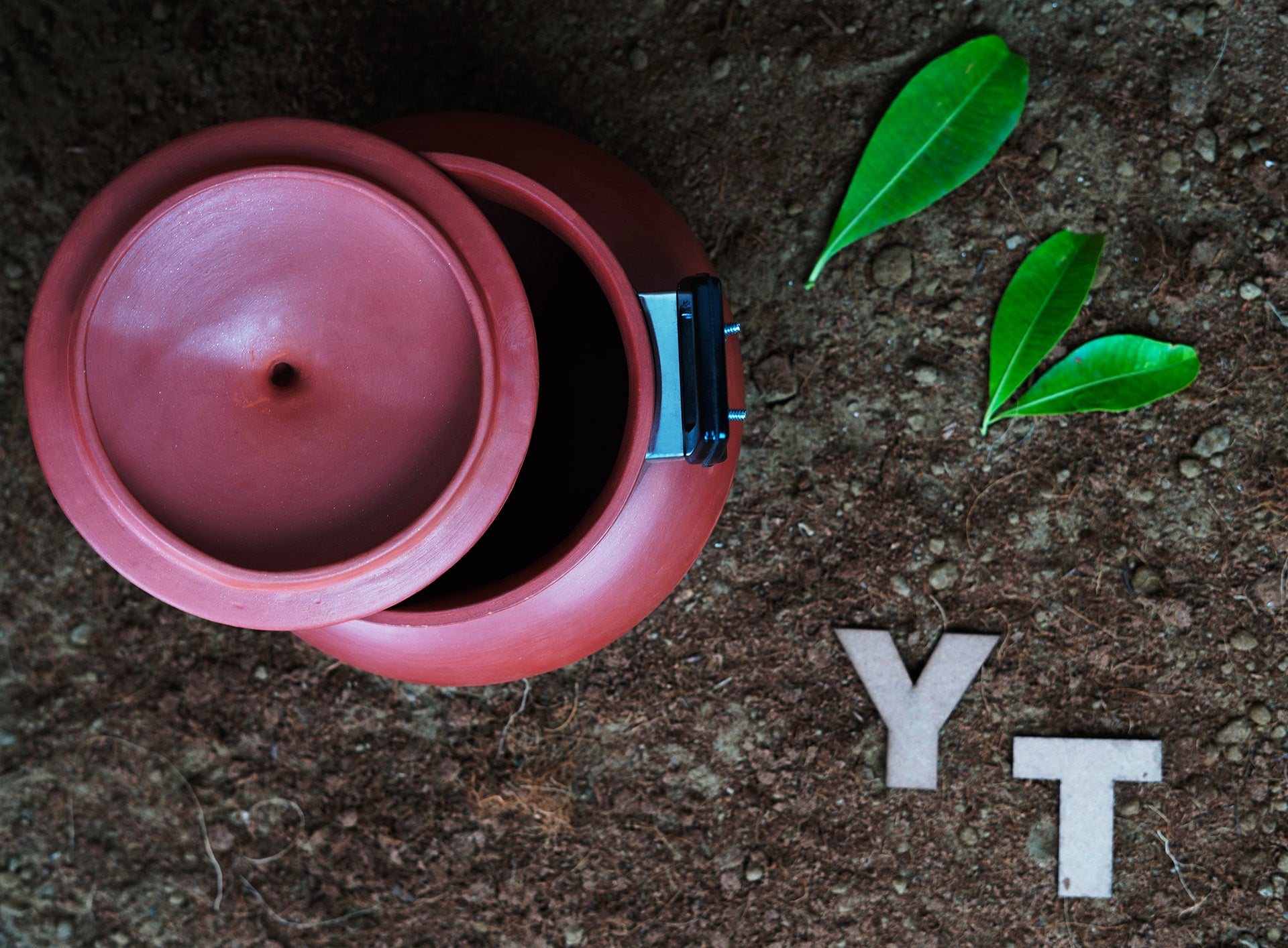 Clay terracotta biryani cooking handi