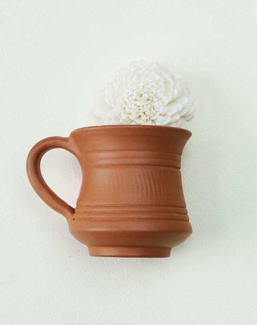 Clay terracotta tea cup