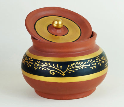 Hand Painted Clay Serving Pot (Set of 3)