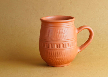 Clay terracotta coffee cup