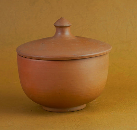 Clay terracotta curd pot