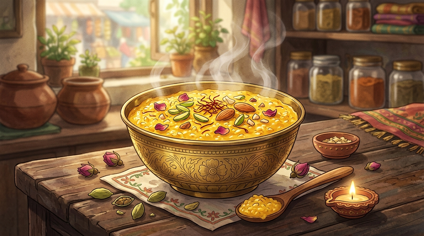 Ojas-Nectar: Warm Spiced Almond, Cardamom & Kashmiri Saffron Elixir